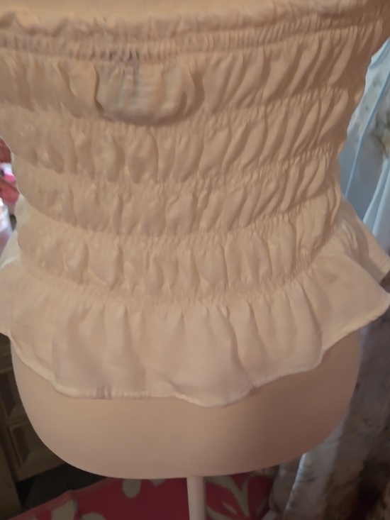 Universal Thread White Smocked Ruffle Tank Top - Picture 5 of 12